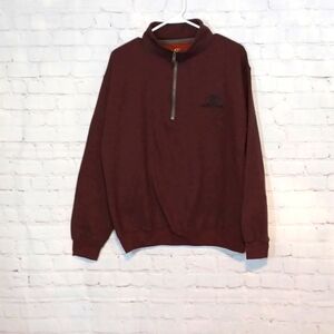 Mossy Oak Brown Men's‎ QuarterZip Fleece Jacket M